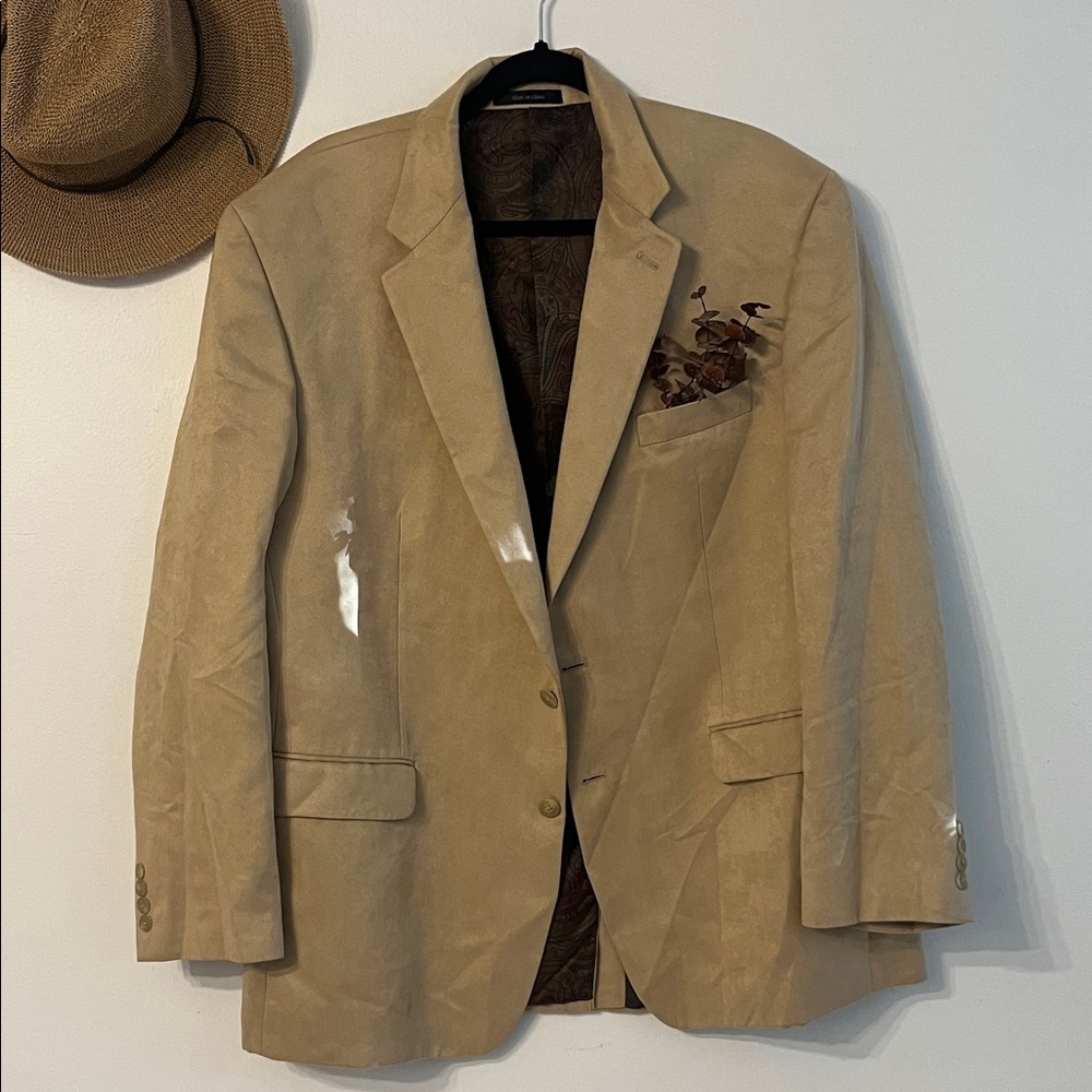 Ralph Lauren Men's Suede Sport Coat in Light Tan